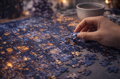 Lights of the Quiet City - 1000 Piece Therapeutic Puzzle