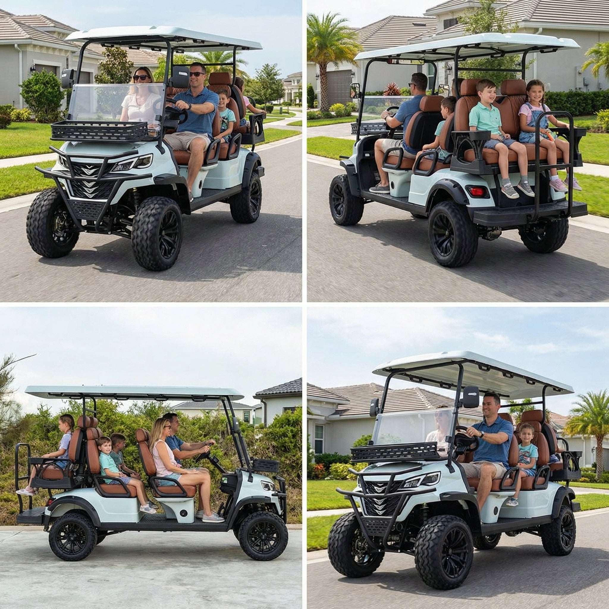 Affordable 6-Seater Luxury Golf Cart - 5KW Electric Utility Vehicle