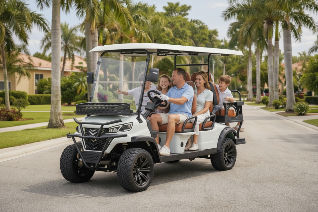 Affordable 6-Seater Luxury Golf Cart - 5KW Electric Utility Vehicle